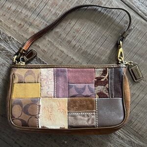 Vintage Coach Bag 2000s Patchwork Wristlet Purse